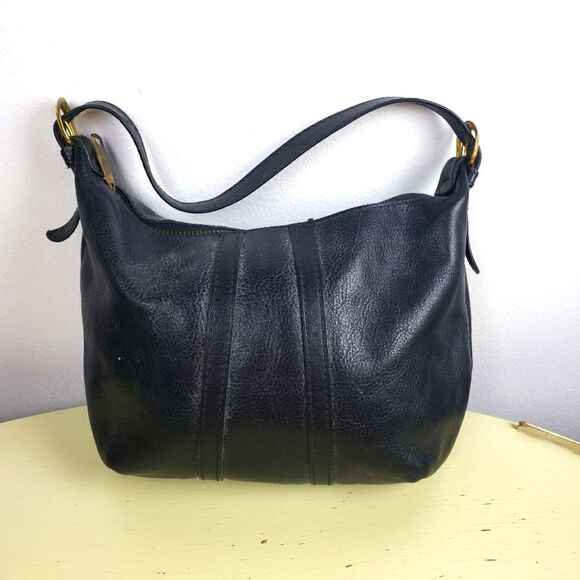 Handbags - Women's Vintage Black Leather Purse